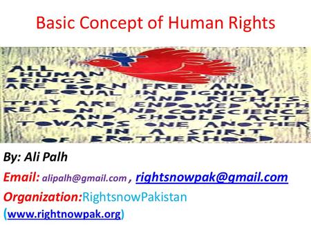 Basic Concept of Human Rights