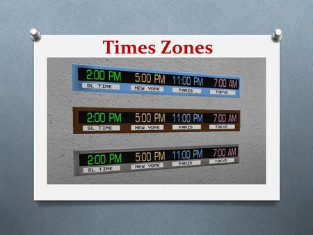 Times Zones.