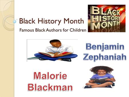 Black History Month Famous Black Authors for Children.