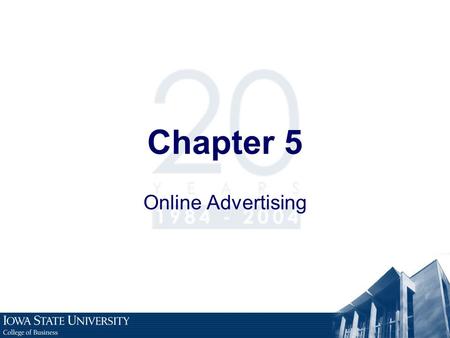 Chapter 5 Online Advertising.
