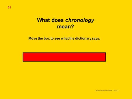 What does chronology mean?