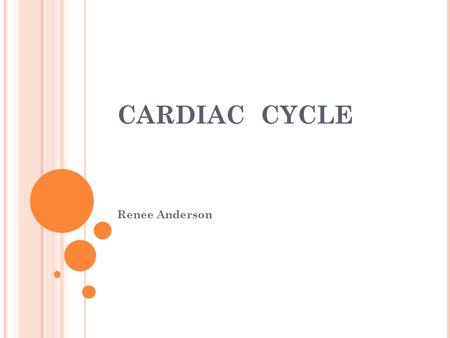CARDIAC CYCLE Renee Anderson.