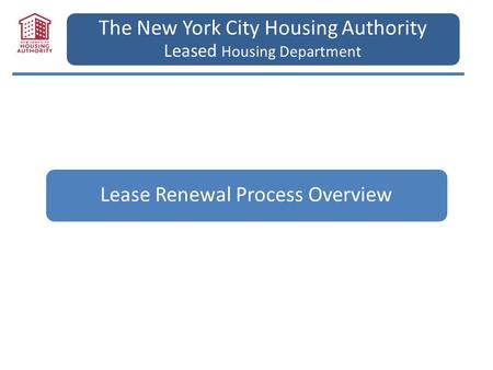The New York City Housing Authority Leased Housing Department