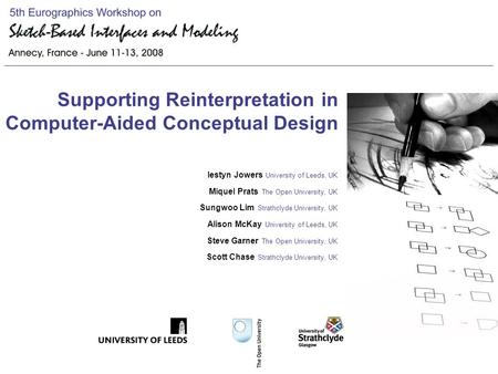 Supporting Reinterpretation in Computer-Aided Conceptual Design Iestyn Jowers University of Leeds, UK Miquel Prats The Open University, UK Sungwoo Lim.