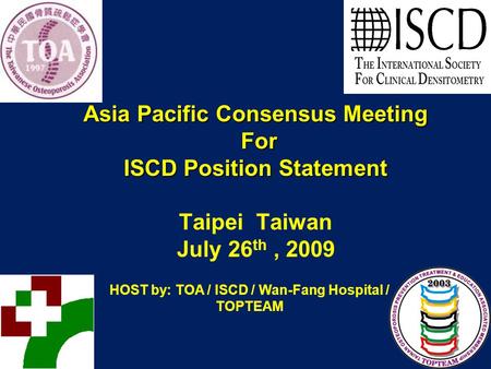 Asia Pacific Consensus Meeting For ISCD Position Statement