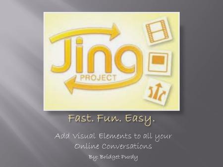 Add Visual Elements to all your Online Conversations By: Bridget Purdy.