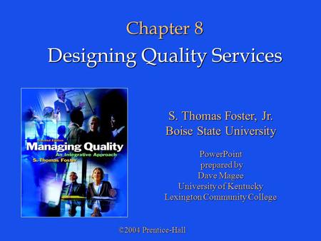 Designing Quality Services