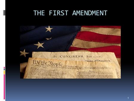 THE FIRST AMENDMENT.