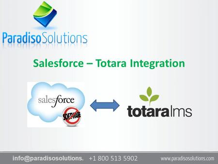 +1 800 513 5902 com Salesforce – Totara Integration.