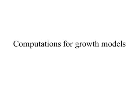 Computations for growth models. Plotting exponential growth/decline curve Matlab commands: clear all % figures for exponential growth/decline tim=[0:0.1:20];