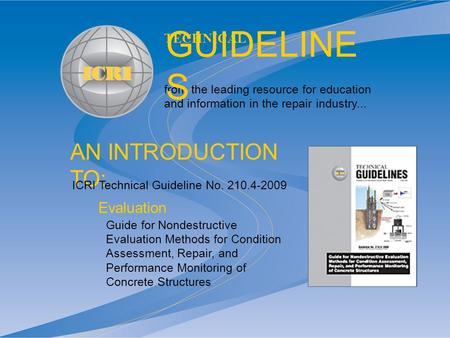 GUIDELINES AN INTRODUCTION TO: Evaluation TECHNICAL