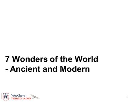 7 Wonders of the World - Ancient and Modern.