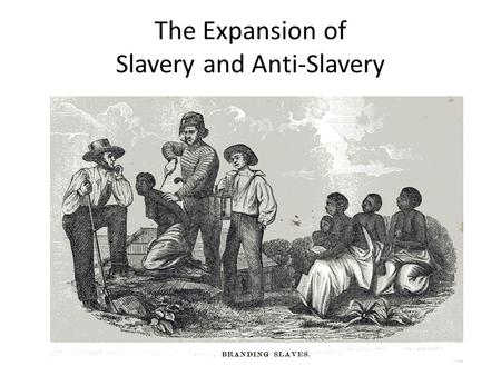 The Expansion of Slavery and Anti-Slavery. I. 4 Common Myths About Slavery Middle School Interpretation of Slavery: North = Good South = Bad Blacks =