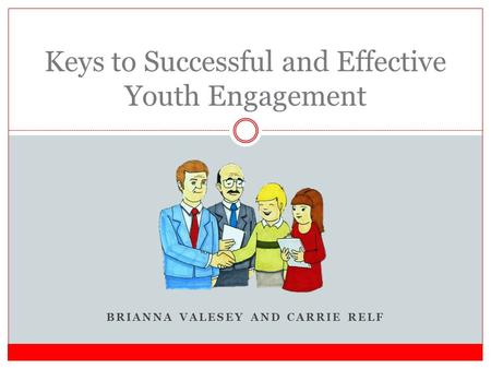 BRIANNA VALESEY AND CARRIE RELF Keys to Successful and Effective Youth Engagement.