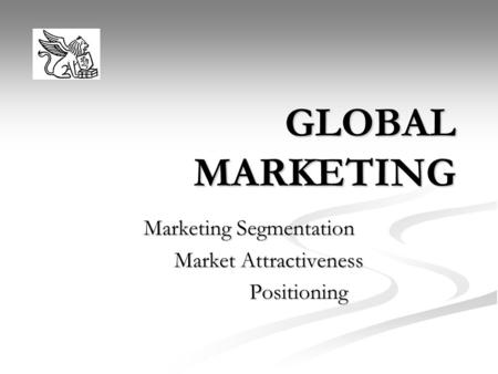 Marketing Segmentation Market Attractiveness Positioning