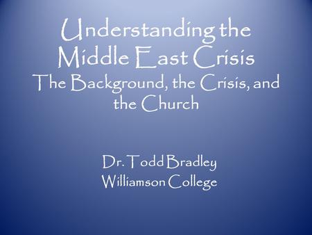 Dr. Todd Bradley Williamson College
