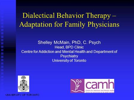 Dialectical Behavior Therapy – Adaptation for Family Physicians