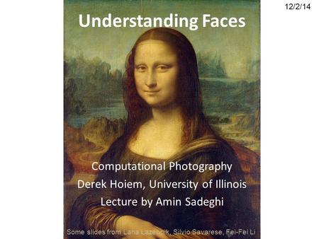 Understanding Faces Computational Photography