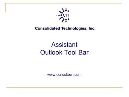 Assistant Outlook Tool Bar