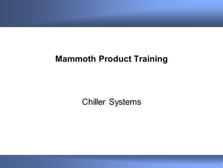 Mammoth Product Training