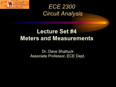 Meters and Measurements