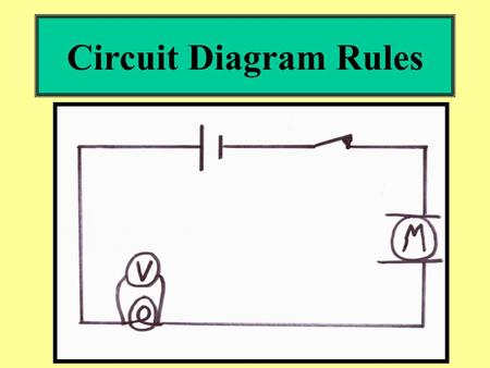 Circuit Diagram Rules. 1.Always use a ruler. 2.Be neat and make your symbols clear and clean.