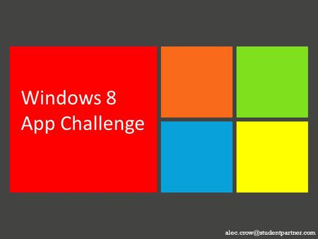 Windows 8 App Challenge.