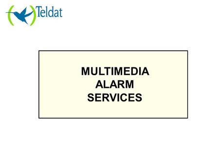MULTIMEDIA ALARM SERVICES. The current Alarms Business Model.