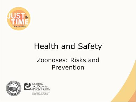 Health and Safety Zoonoses: Risks and Prevention.