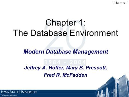 Chapter 1: The Database Environment