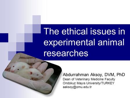 The ethical issues in experimental animal researches