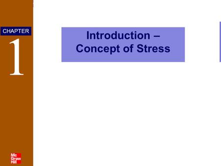 Introduction – Concept of Stress