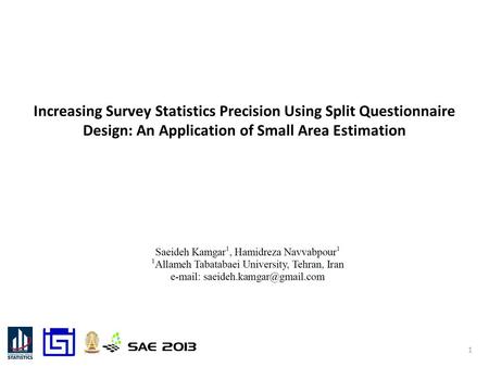 Increasing Survey Statistics Precision Using Split Questionnaire Design: An Application of Small Area Estimation 1.