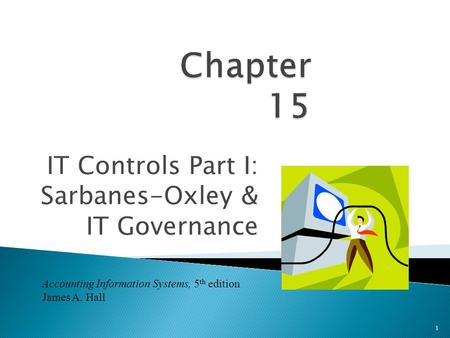 IT Controls Part I: Sarbanes-Oxley & IT Governance 1 Accounting Information Systems, 5 th edition James A. Hall.