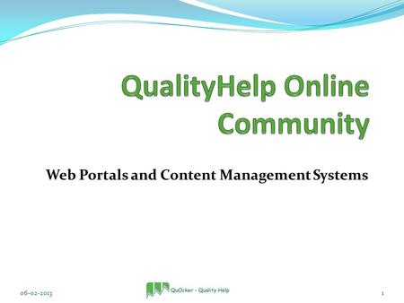 Web Portals and Content Management Systems 06-02-20131.