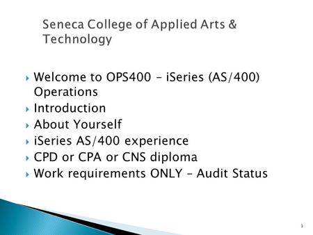 Seneca College of Applied Arts & Technology