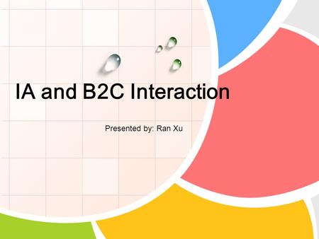 IA and B2C Interaction Presented by: Ran Xu. Contents What is B2C Where the interaction exists CRM Common Forms of Interaction References and Q&A.