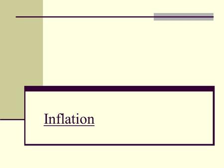 Inflation. General terms DEFLATION = opposite to inflation, occurs when the general level of prices is falling DISINFLATION = describe the process of.