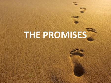 THE PROMISES. Promise 1 I am the Lord your God and I never change. ~Malachi 3:6.