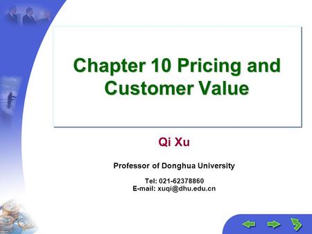 Chapter 10 Pricing and Customer Value