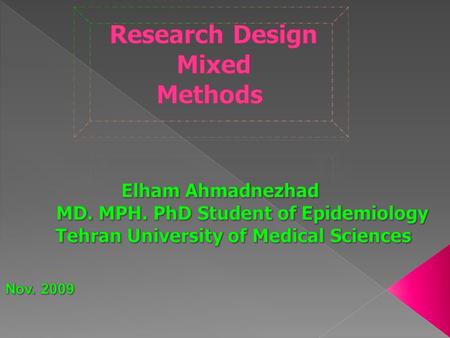 Research Design Mixed Methods