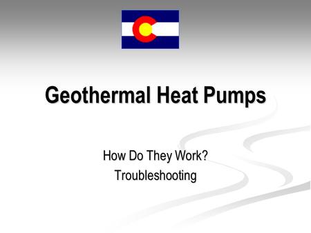 Geothermal Heat Pumps How Do They Work? Troubleshooting.