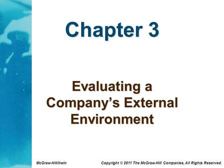 Evaluating a Company’s External Environment