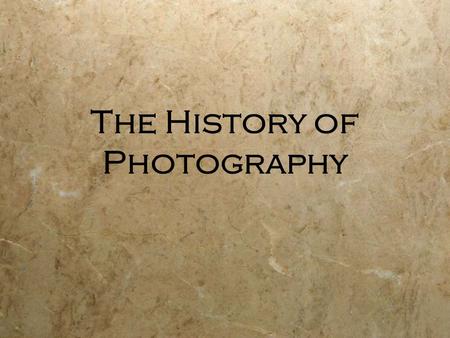 history of photography powerpoint presentation