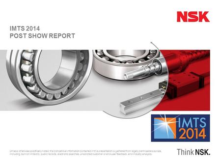 IMTS 2014 Post show report.