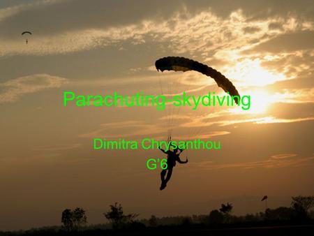 Parachuting-skydiving