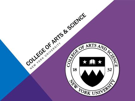 COLLEGE OF ARTS & SCIENCE NEW YORK UNIVERSITY. TABLE OF CONTENTS 1.Your Liberal Arts Education 2.The Big Four 3.Morse Academic Plan 4.Academic Advising.