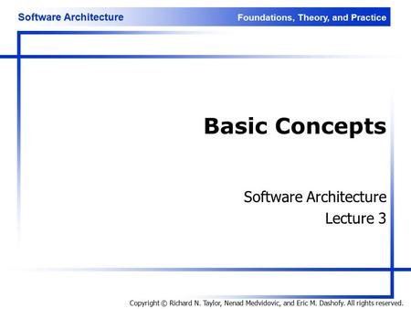 Software Architecture Lecture 3