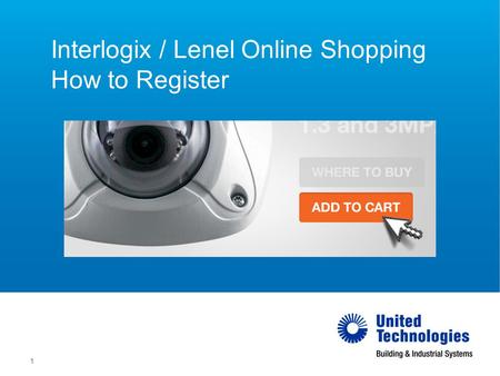 Interlogix / Lenel Online Shopping How to Register 1.