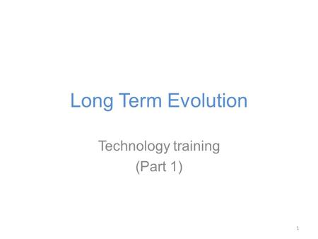 Technology training (Part 1)